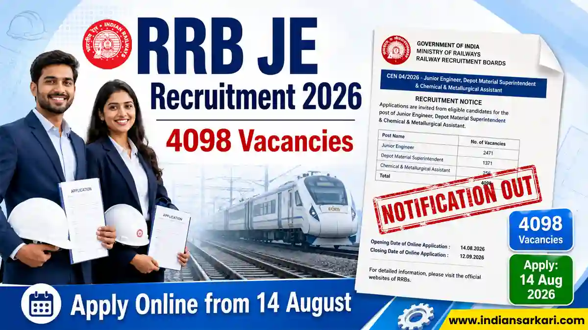 RRB JE Recruitment 2026-27