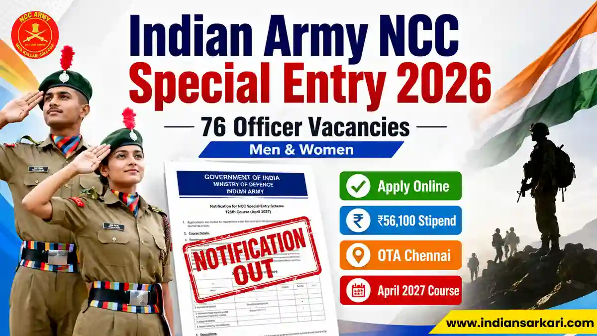 Indian Army NCC Special Entry 2026