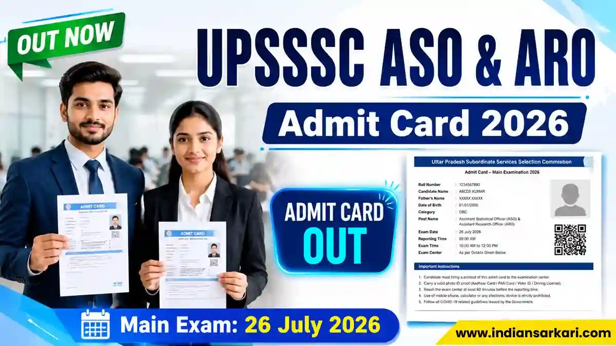 UPSSSC ASO & ARO Admit Card 2026
