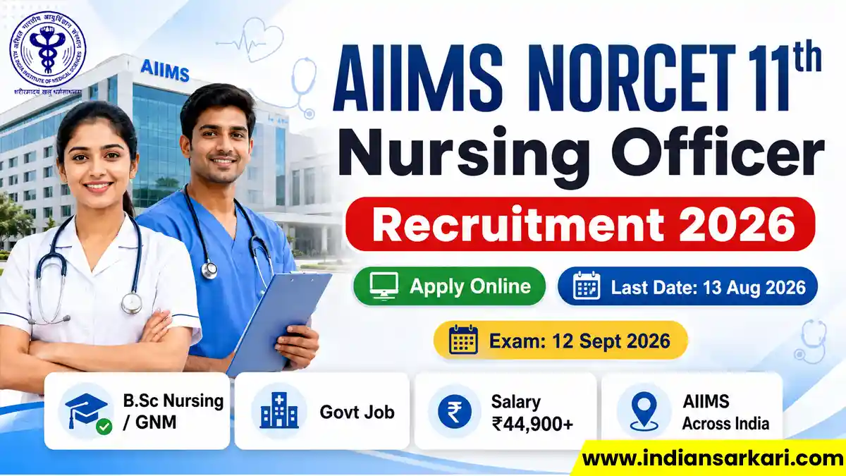 AIIMS NORCET 11th Nursing Officer Recruitment 2026