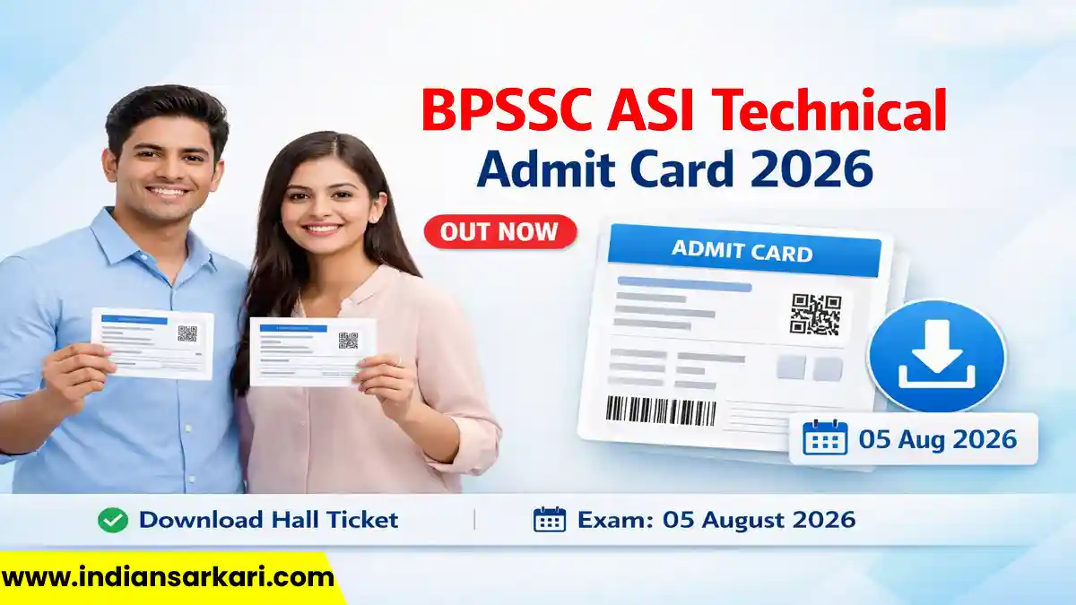 Bihar BPSSC ASI Technical Admit Card 2026