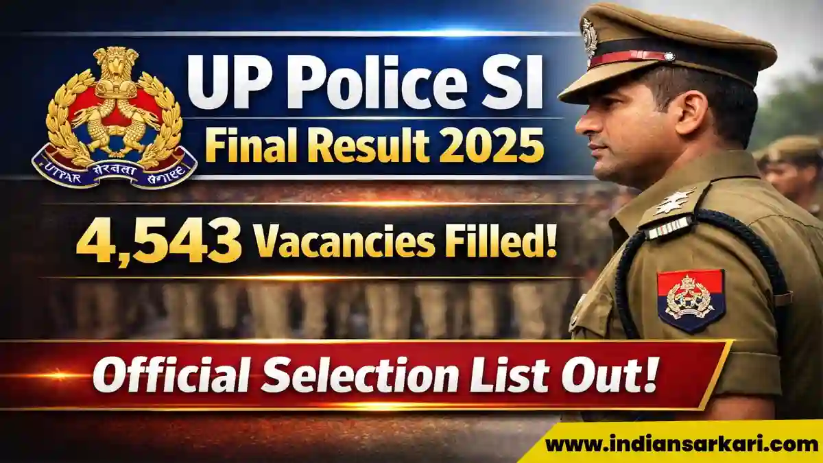 UP Police SI Final Result 2026