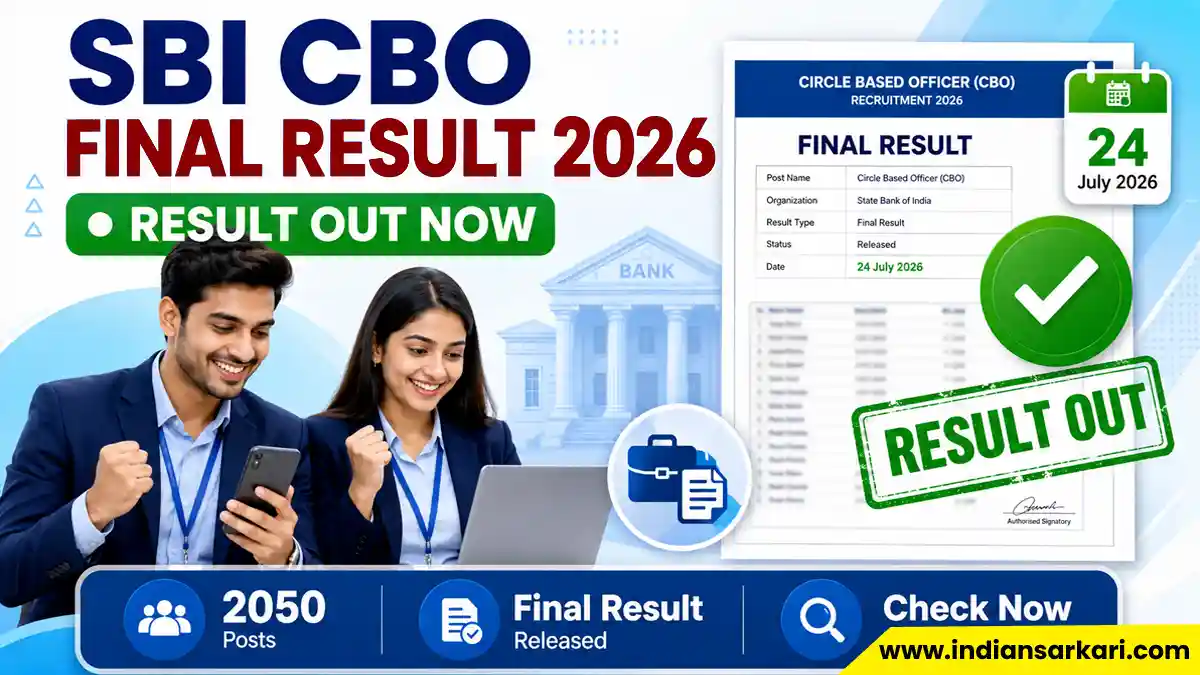 SBI Circle Based Officer (CBO) Final Result 2026