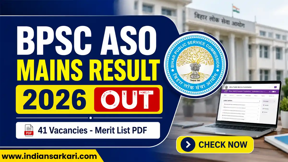 BPSC ASO Mains Result 2026