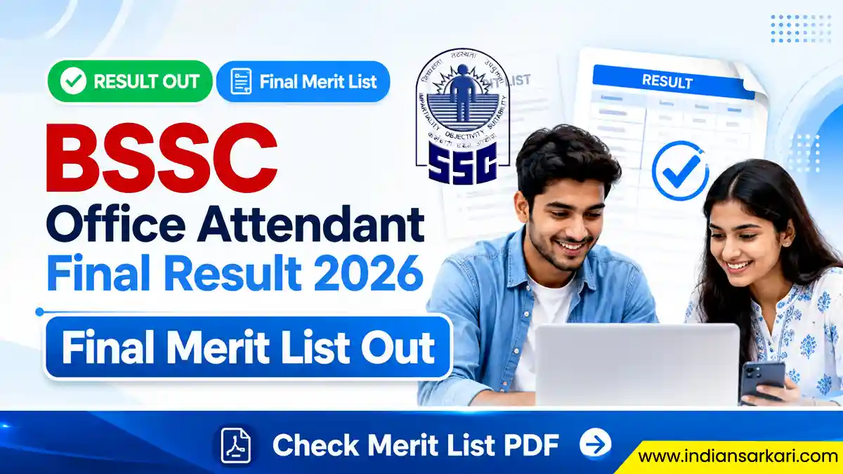 Bihar BSSC Office Attendant Final Result 2026