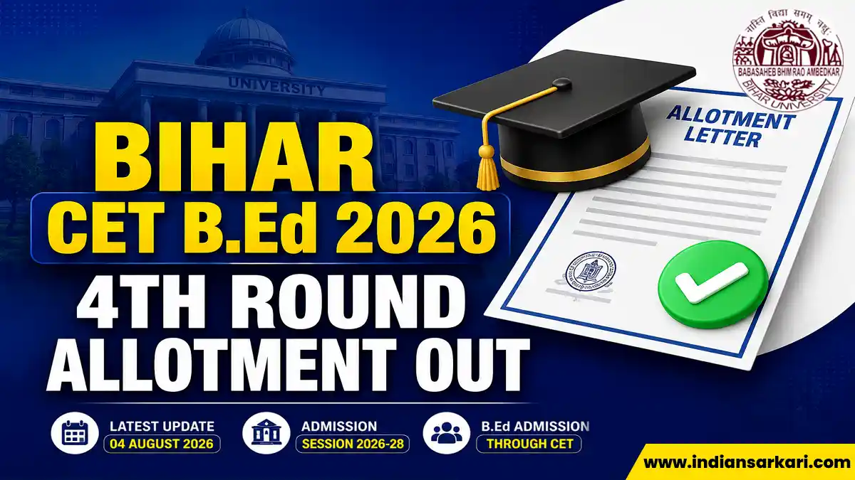 Bihar CET B.Ed 4th Round Allotment Result 2026