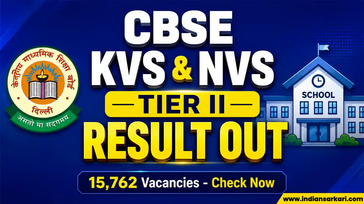 CBSE KVS/NVS Tier II Result 2026