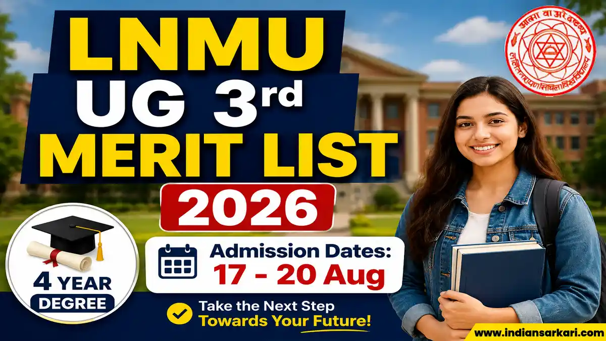 LNMU UG 3rd Merit List 2026-30