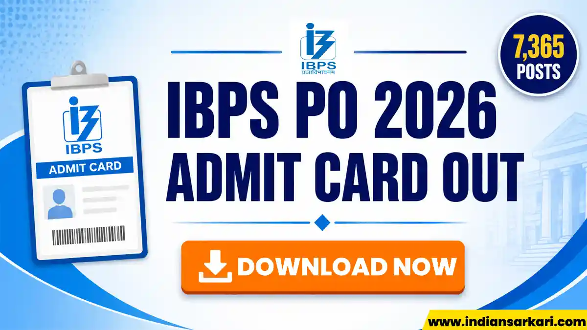 IBPS CRP PO MT XVI Pre Admit Card 2026