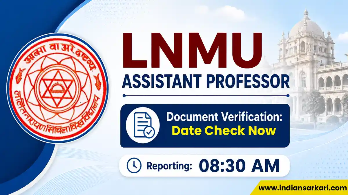 LNMU Assistant Professor Document Verification 2026
