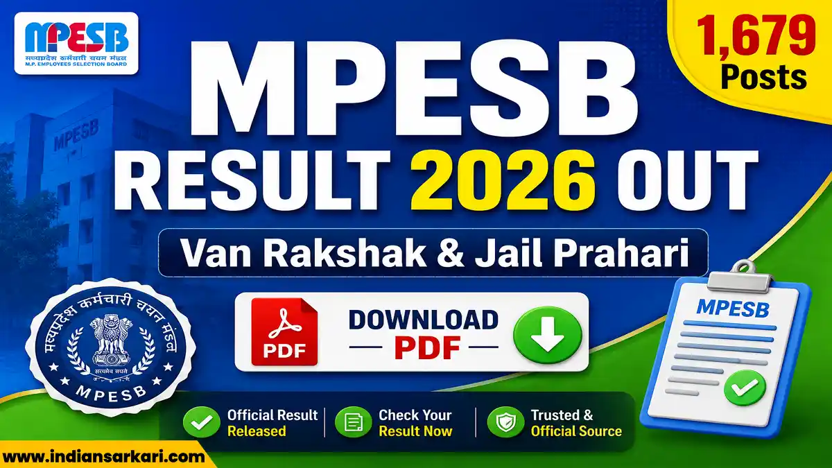 MPESB Van Rakshak & Jail Prahari Result 2026