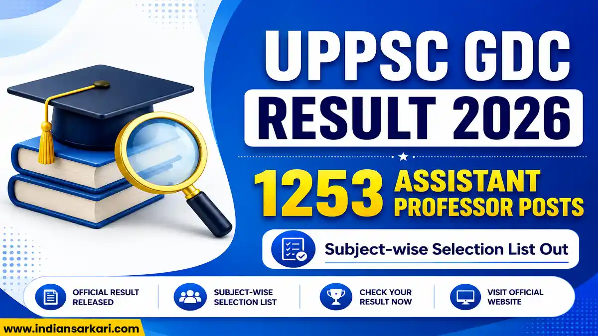 UPPSC Assistant Professor GDC Result 2026