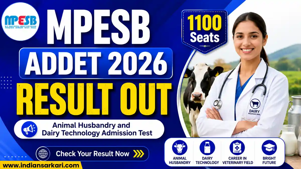 MPESB ADDET Result 2026