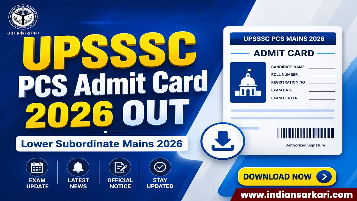 UPSSSC PCS Admit Card 2026