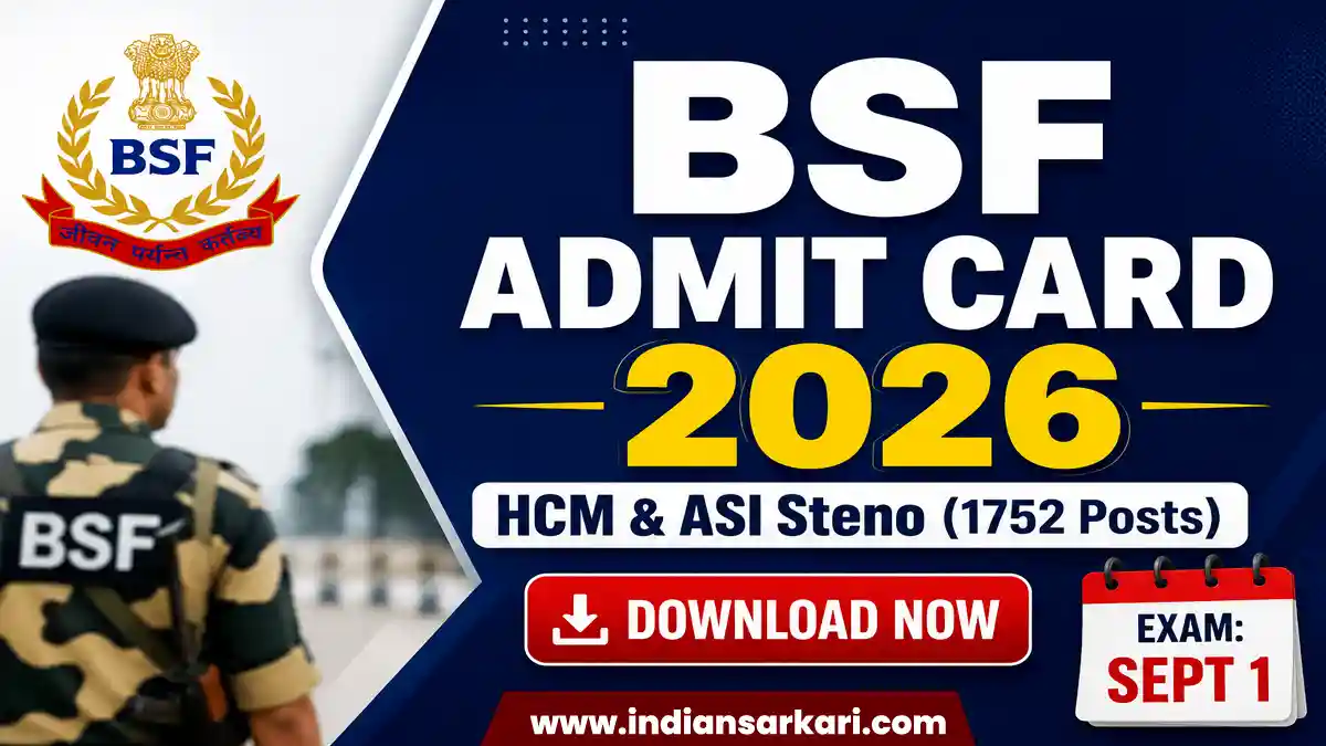 BSF HCM & ASI Steno Admit Card 2026