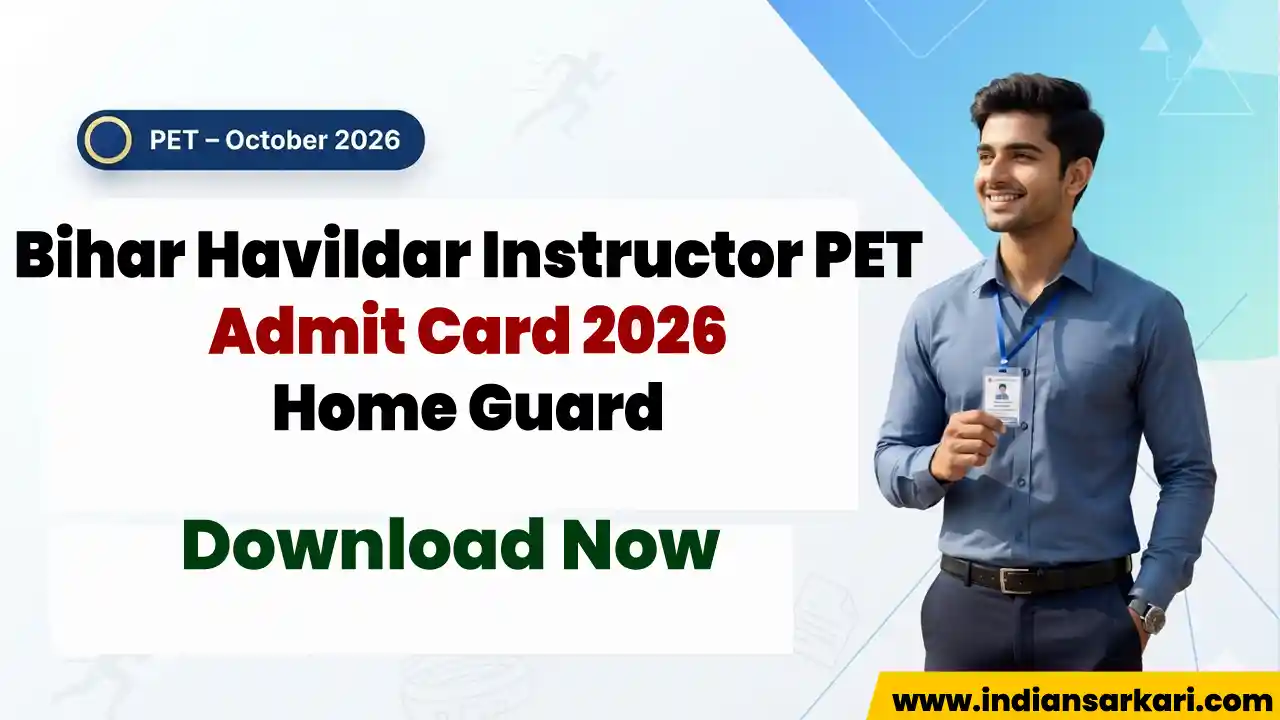 Bihar Havildar Instructor PET Admit Card 2026