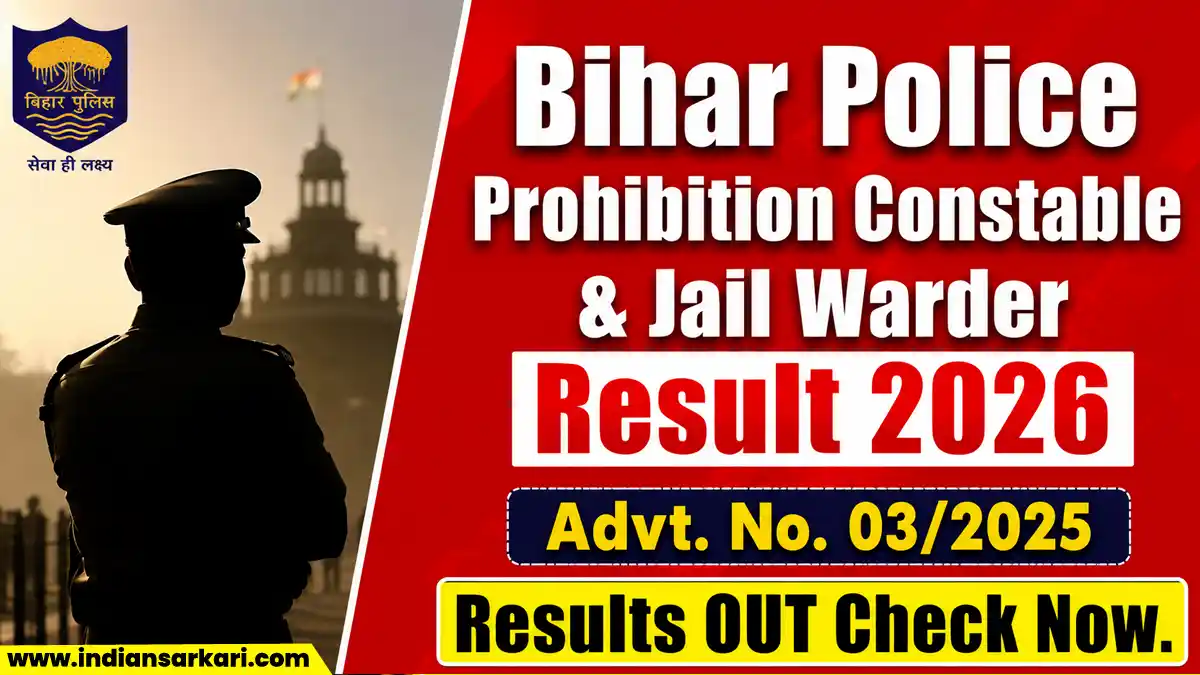 Bihar Police Prohibition Constable & Jail Warder Result 2026