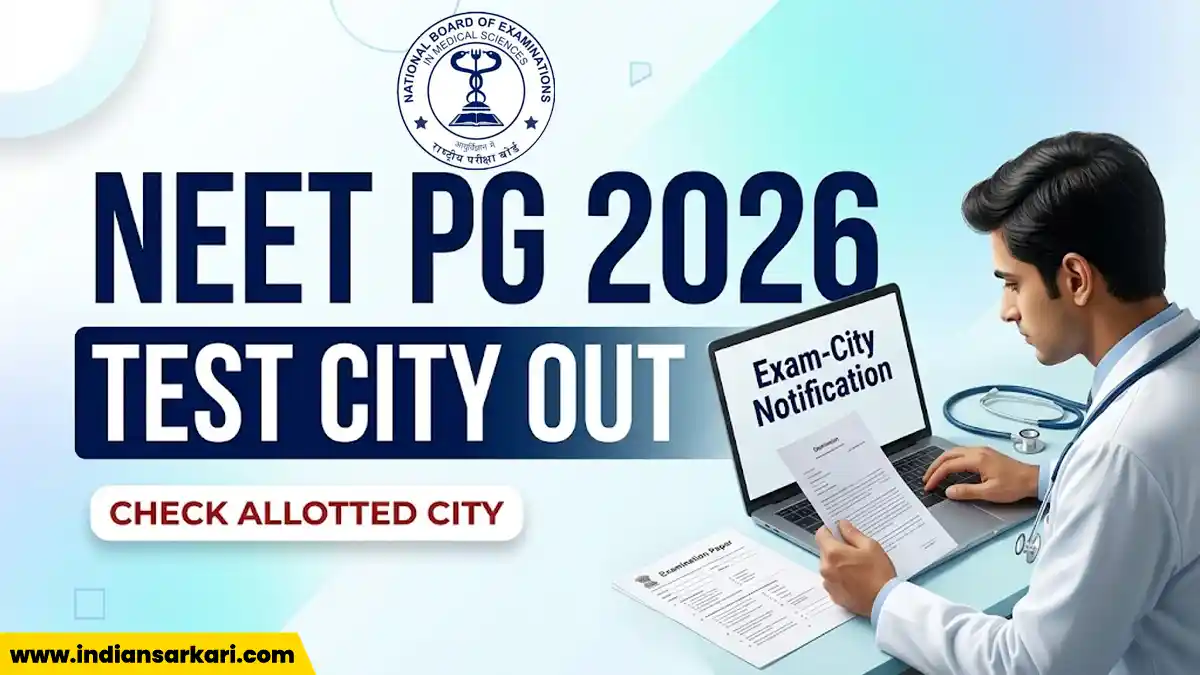 NEET PG Exam City Intimation Slip 2026