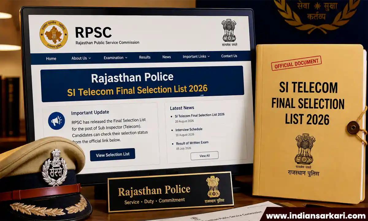 Rajasthan Police SI Telecom Final Result 2026