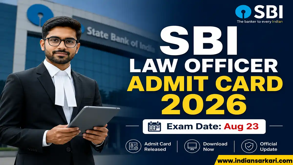 SBI Law Officer Admit Card 2026