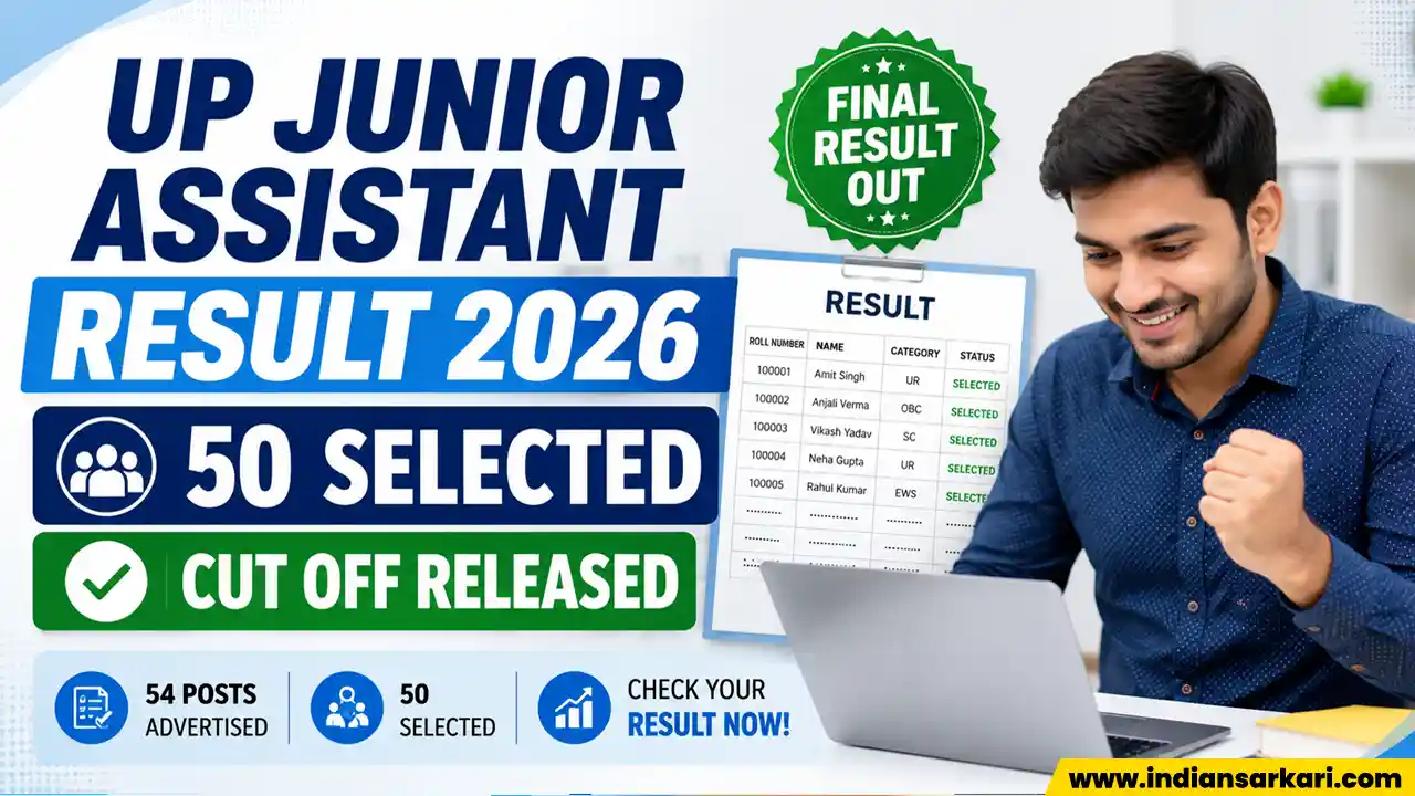 UP Junior Assistant Final Result 2026