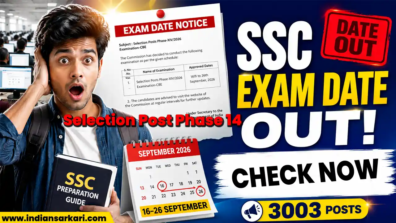 SSC Selection Post Phase 14 Exam Date 2026