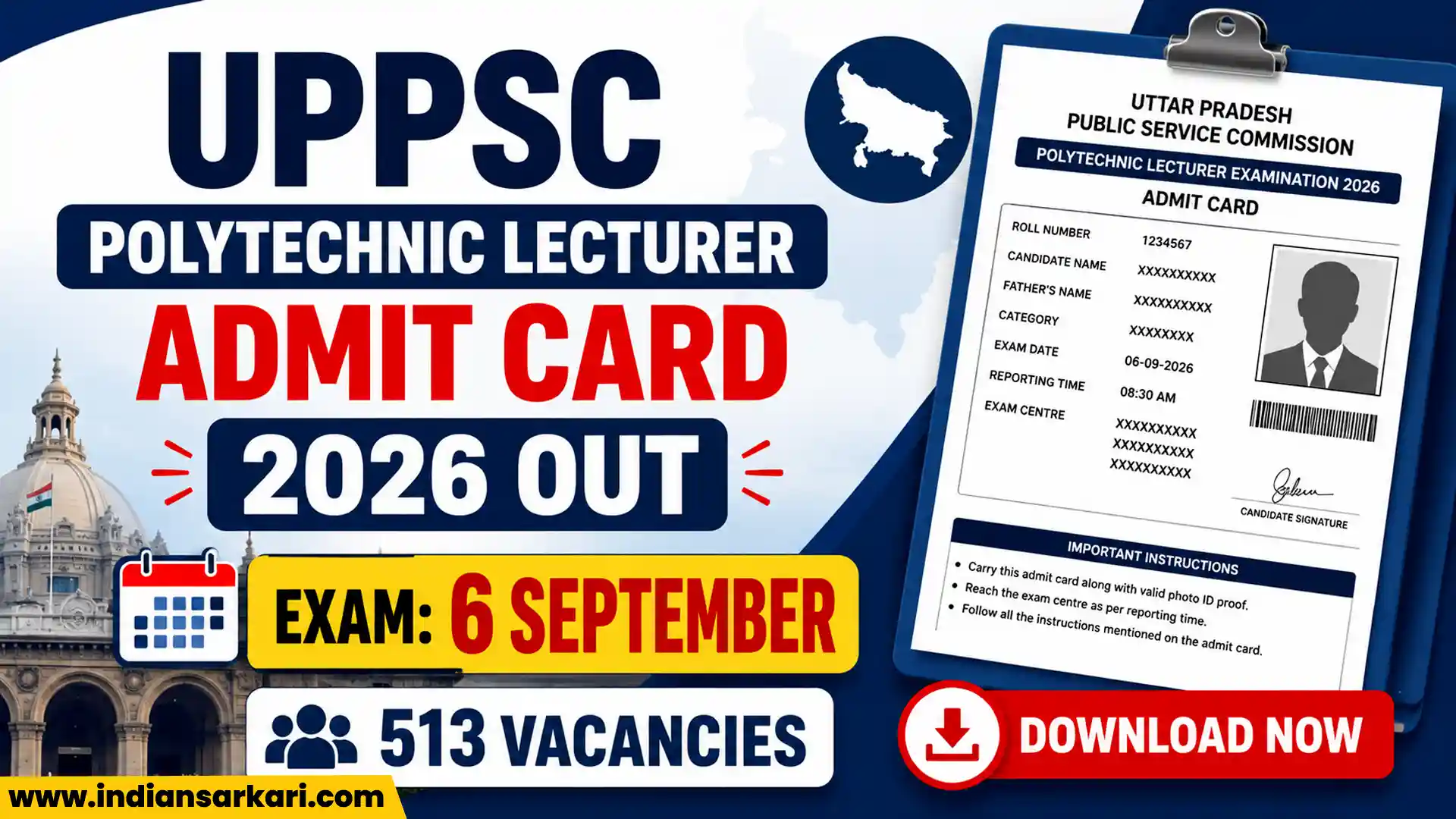 UPPSC Polytechnic Lecturer Admit Card 2026