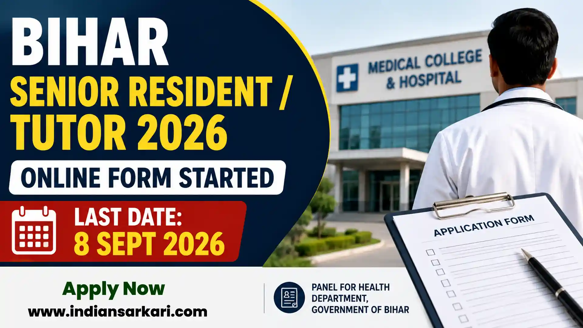 Bihar Senior Resident/Tutor 2026