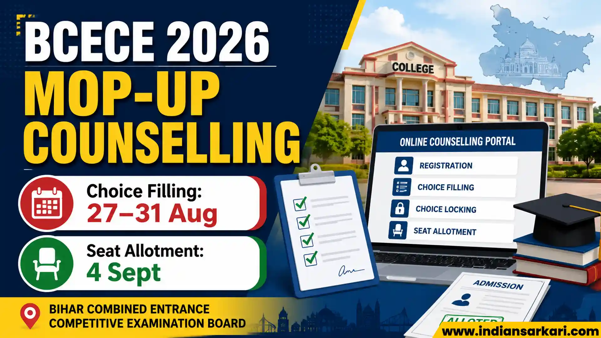BCECE 2026 Mop-Up Counselling