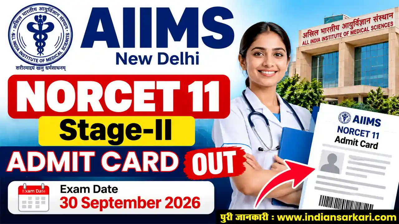 AIIMS NORCET 11 CBT-II Admit Card 2026