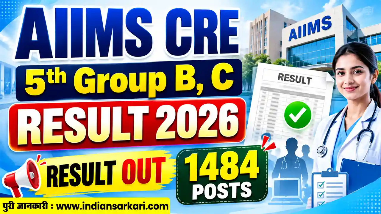 AIIMS CRE 5th Group B C Result 2026