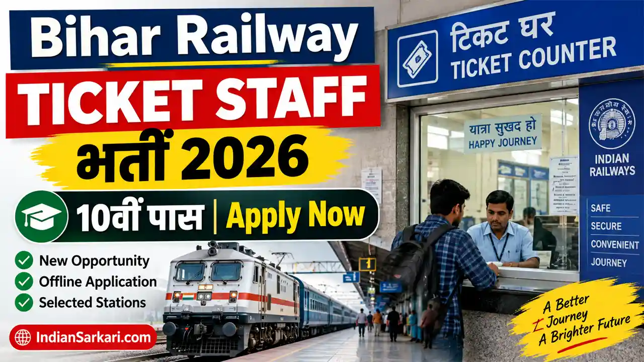 Bihar Railway Ticket Booking Staff Recruitment 2026