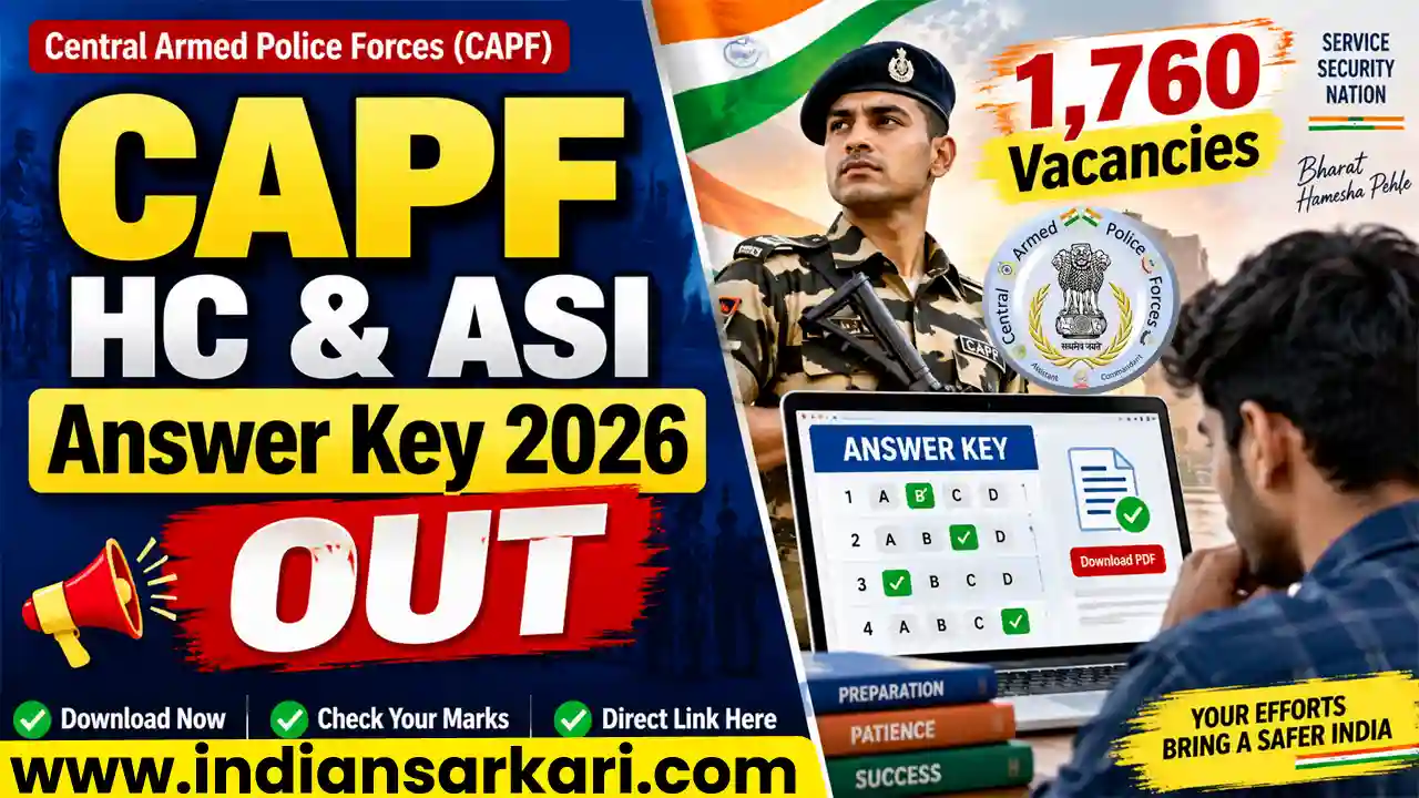 BSF CAPF HC Ministerial Answer Key 2026