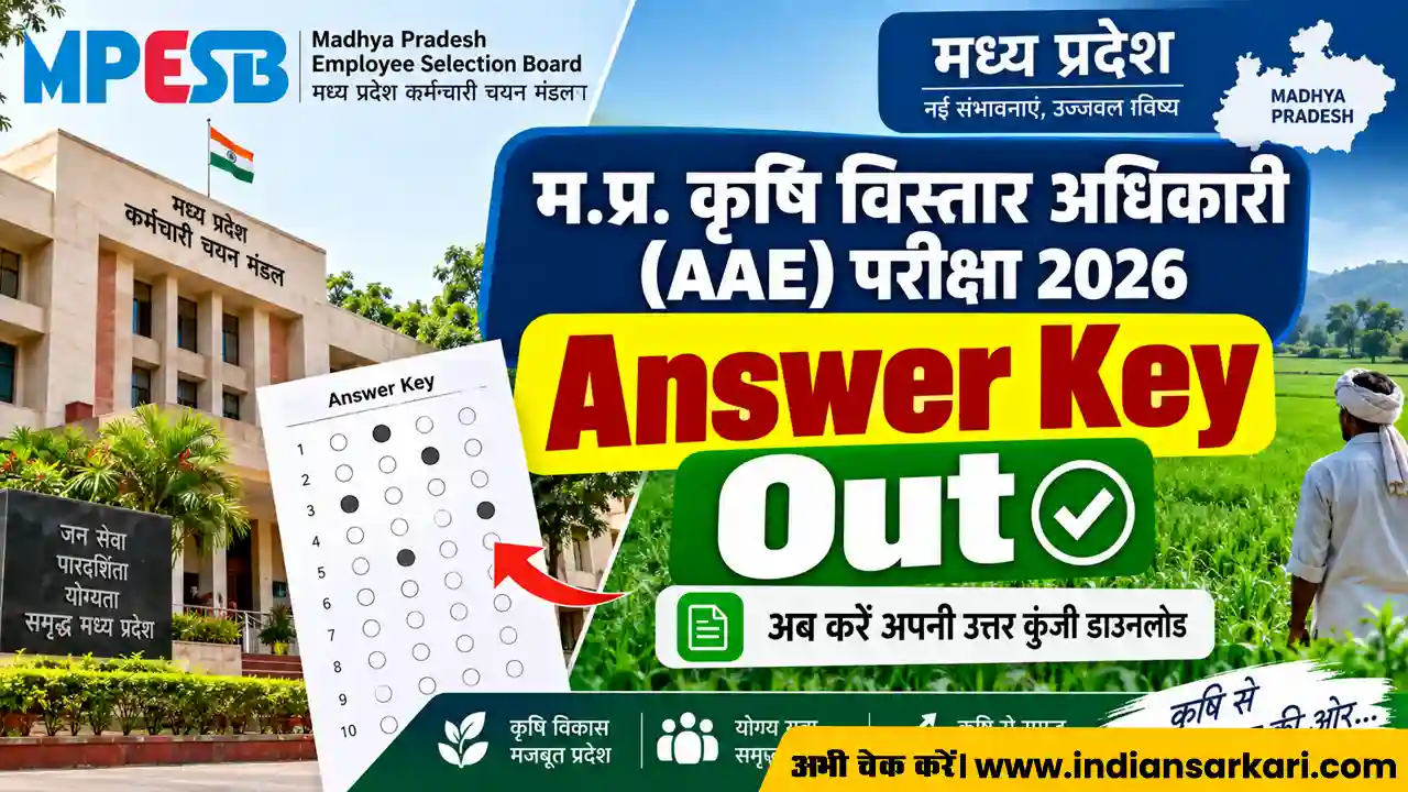 MPESB Krashi Vistar Adhikari Answer Key 2026