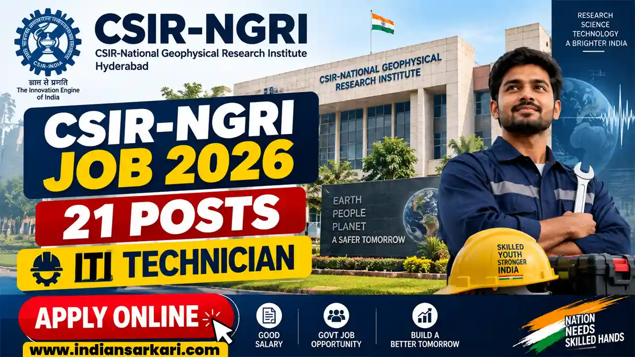 CSIR-NGRI Technician Recruitment 2026
