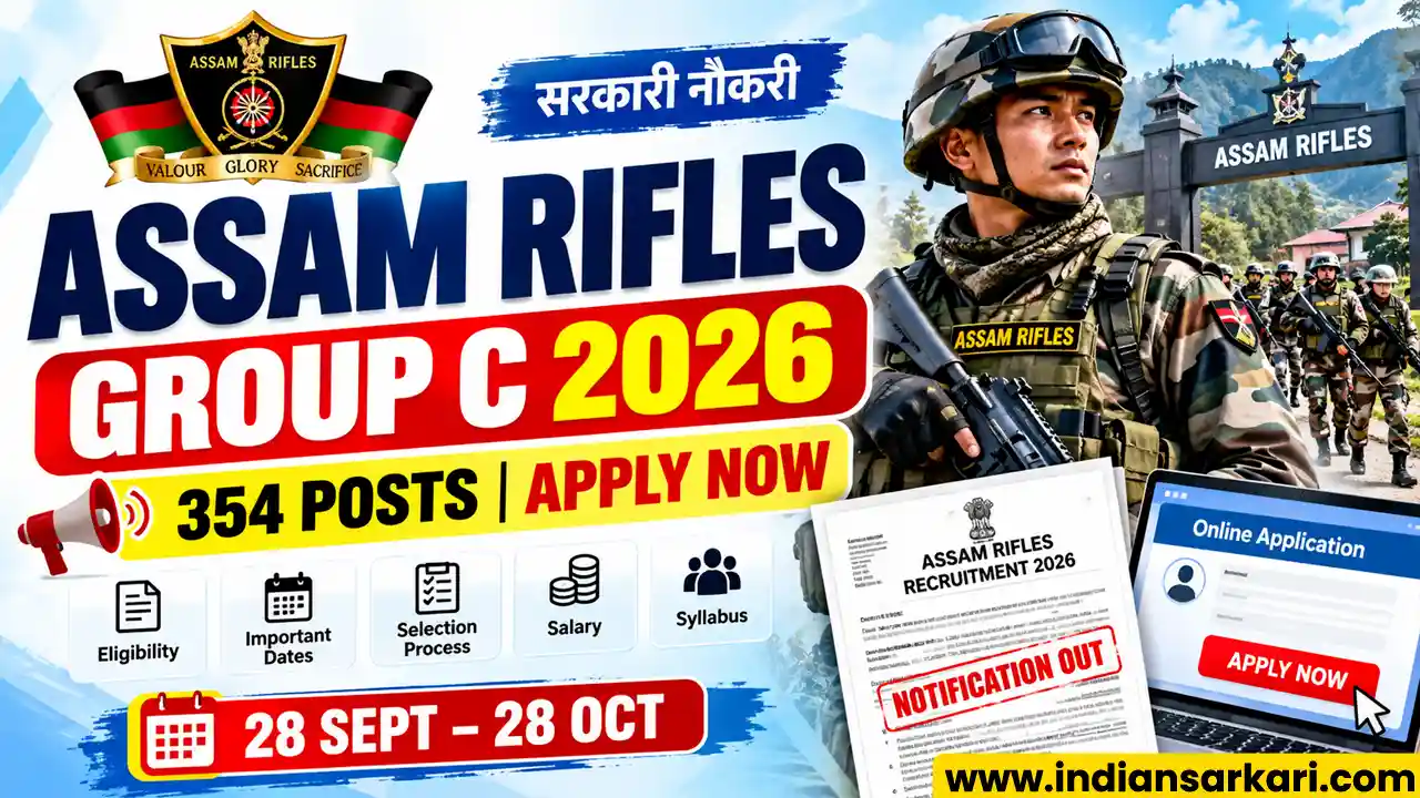 Assam Rifles Group C Recruitment 2026