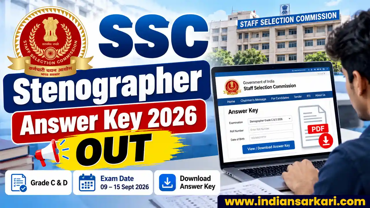 SSC Stenographer Answer Key 2026