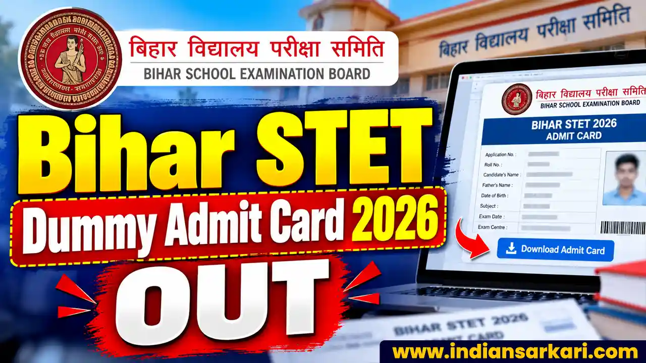 Bihar STET Dummy Admit Card 2026