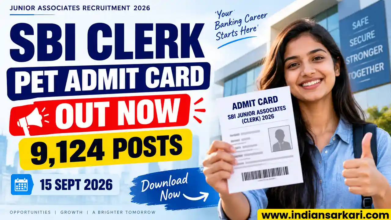 SBI Clerk PET Admit Card 2026