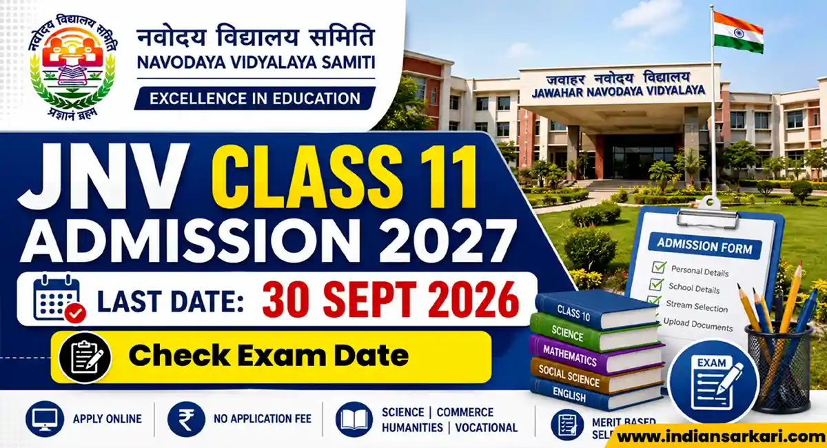 JNV Class 11 Admission 2027