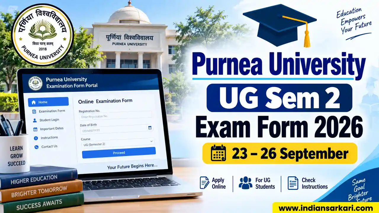 Purnea University UG 2nd Semester Exam Form 2025-2029