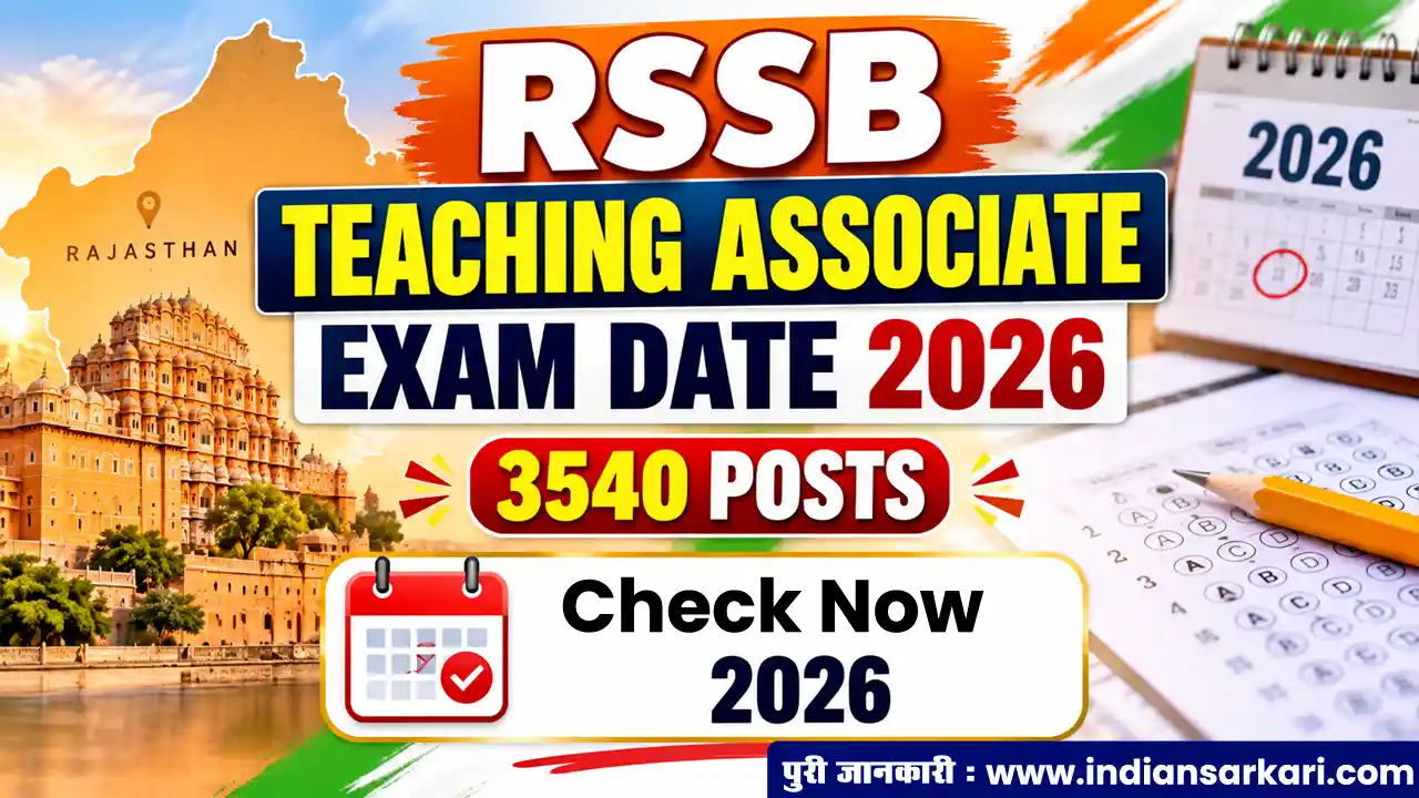 RSSB Teaching Associate Exam Date 2026