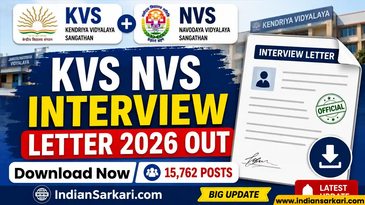 KVS NVS Teaching & Non-Teaching Interview Letter 2026