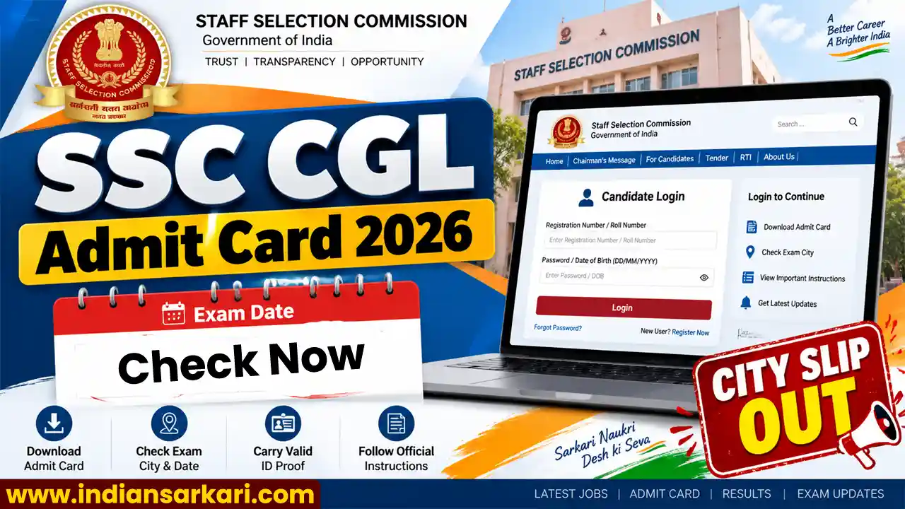 SSC CGL 2026 Exam City
