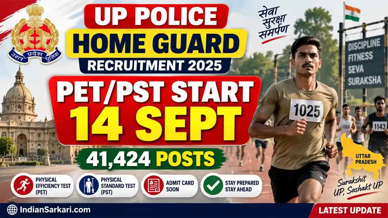 UP Police Home Guard PET/PST Admit Card 2026