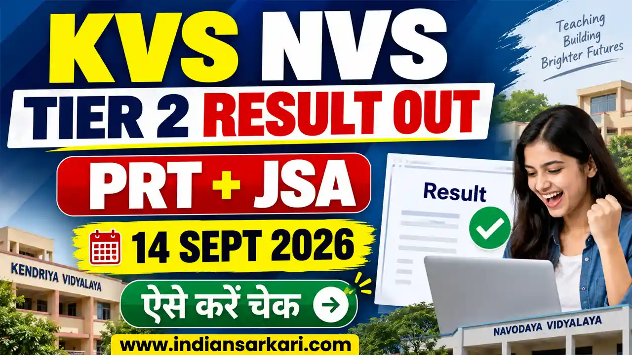 KVS NVS Tier 2 Result 2026