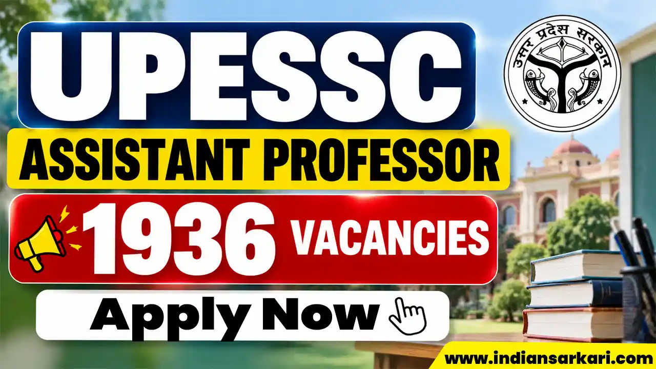 UPESSC Assistant Professor Recruitment 2026