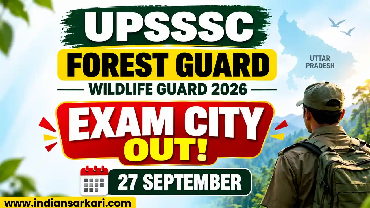 UPSSSC Forest Guard Exam City 2026