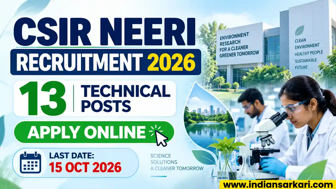 CSIR NEERI Recruitment 2026