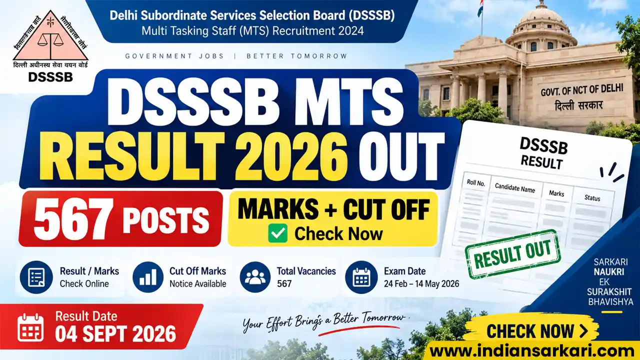 DSSSB MTS Result 2026